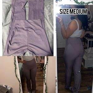 Women's Purple High-Waisted Pants